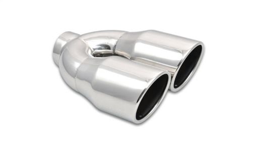 Picture of Vibrant 2.5in ID Dual 3.5in OD Round SS Exhaust Tip (Single Wall Angle Cut)