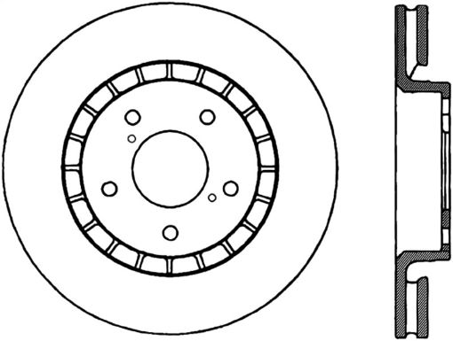 Picture of StopTech Power Slot 14 - 16 Lexus IS300IS350 Front Right Slotted Cryo Rotor - Canada Spec