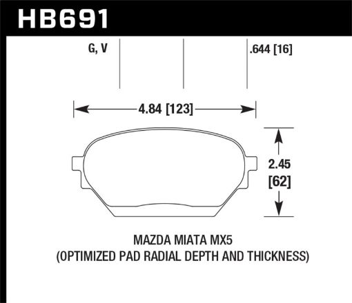 Picture of Hawk 06 - 14 Mazda MX - 5 DTC - 60 Race Front Brake Pads