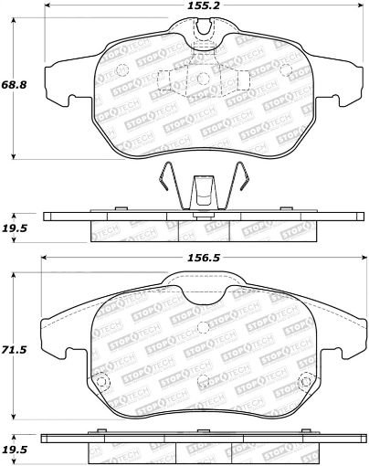 Picture of StopTech Performance 03 - 05 Saab 9 - 3 Front Brake Pads