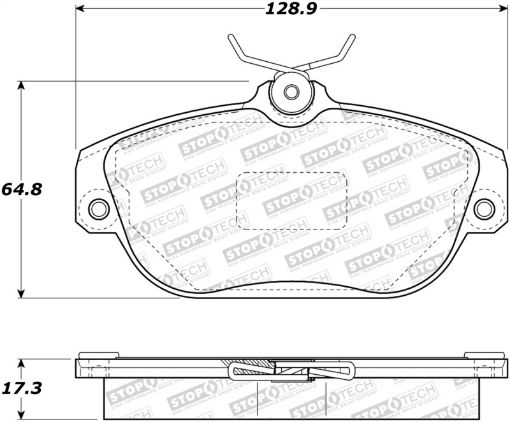 Picture of StopTech Street Touring 92 - 97 Volvo 960 Front Brake Pads - Semi - Metallic