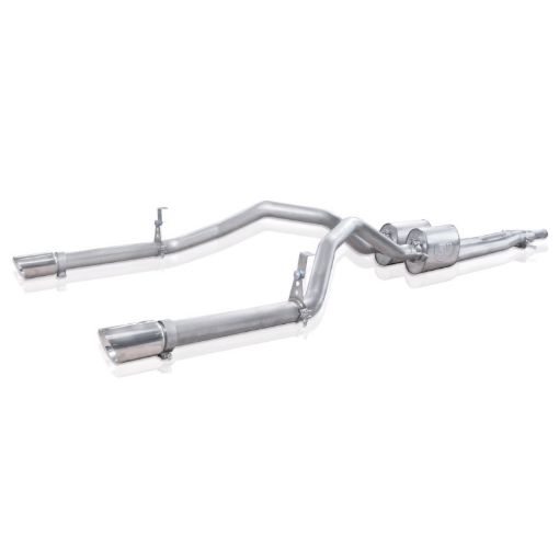 Picture of Stainless Works Chevy SilveradoGMC Sierra 2007 - 16 5.3L6.2L Exhaust Y - Pipe Under Bumper Exit