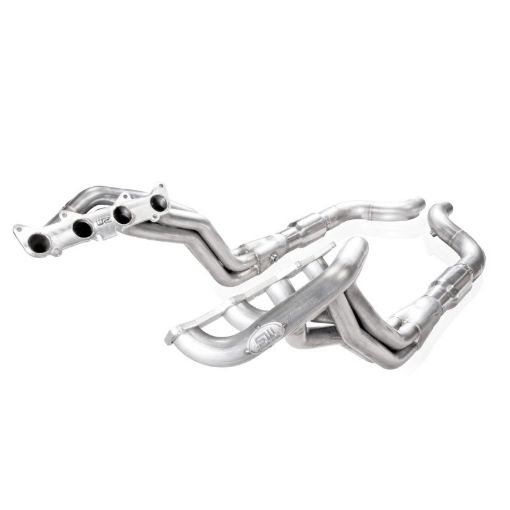 Picture of Stainless Works 2015 - 16 Mustang GT Headers 1 - 78in Primaries 3in High - Flow Cats Factory Connection