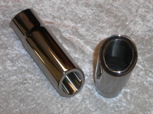 Picture of Stainless Works Double Wall 30 Deg Slash Cut Exhaust Tip 3in Body 2 12in ID