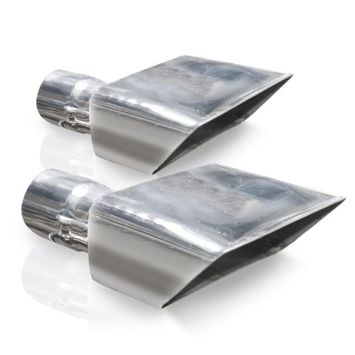 Picture of Stainless Works Hot Rod Box Exhaust Tips 2.5in Inlet