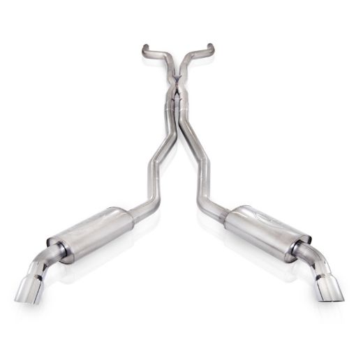 Picture of Stainless Works 2010 - 15 Camaro 6.2L 3in Exhaust X - Pipe S - Tube Turbo Mufflers Polished Tips