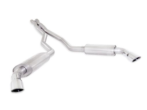 Picture of Stainless Works 2010 - 15 Camaro 6.2L 3in Exhaust X - Pipe Chambered Turbo Mufflers Polished Tips