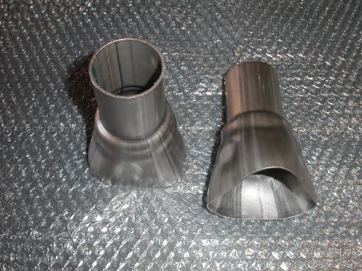 Picture of Stainless Works 3 Way Formed Collector 1 - 34in Primaries 2.50in Collector