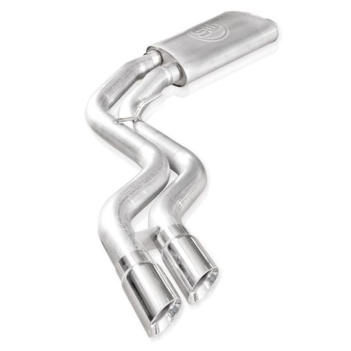 Picture of Stainless Works 2015 - 18 F - 150 Exhaust X - Pipe Resonator Muffler Exits In Front Of Passenger Rear Tire