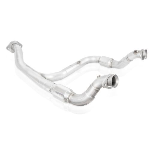 Picture of Stainless Works 2015 - 16 F150 2.7L Downpipe 3in High - Flow Cats Y - Pipe Factory Connection