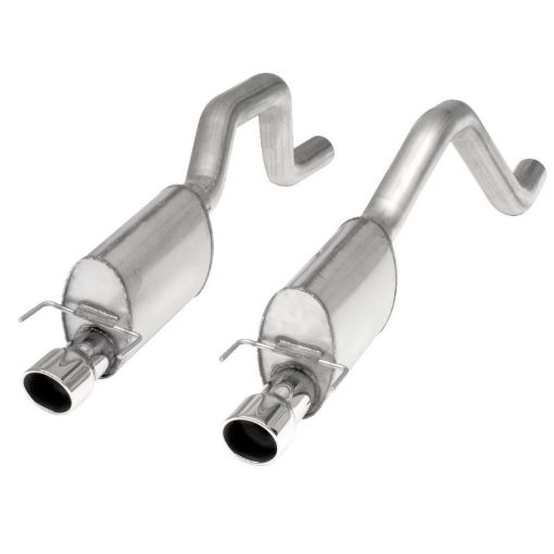 Picture of Stainless Works 2006 - 13 Corvette C6ZO6ZR1 3in Axleback Chambered Mufflers Dual 4in Rolled Edge Tips