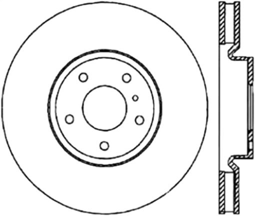 Picture of StopTech 03 - 04 Infiniti G3503 - 08 NIssan 350z Cryo Slotted Drilled Front Left Rotor (wBrembo)