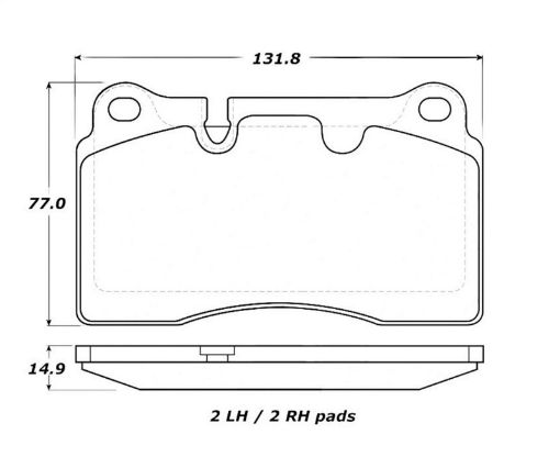 Picture of StopTech Performance 14 - 17 Volkswagen Touareg Front Brake Pads