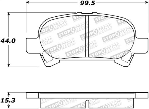 Picture of StopTech 02 - 06 Toyota Camry Street Performance Rear Brake Pads