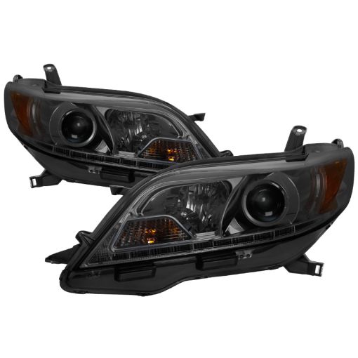 Picture of Spyder 11 - 14 Toyota Sienna Projector Headlights - DRL LED - Smoke PRO - YD - TSEN11 - DRL - SM