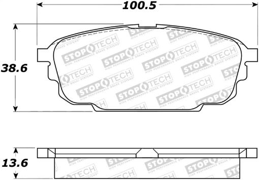 Picture of StopTech Performance 2003 Mazda Protege Rear Brake Pads