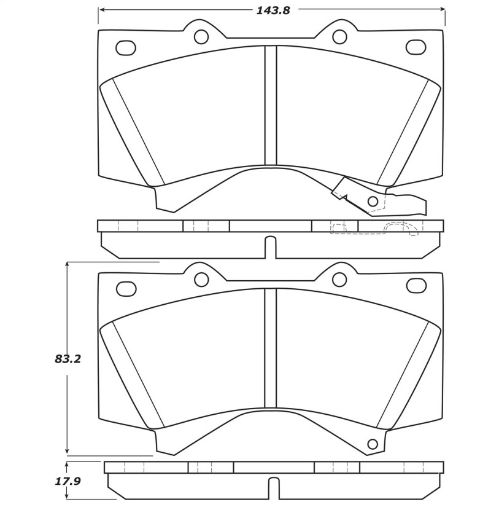 Picture of StopTech 07 - 17 Toyota Tundra Street Performance Front Brake Pads