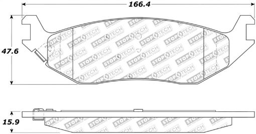 Picture of StopTech 02 - 17 Dodge Ram 1500 Street Performance Rear Brake Pads