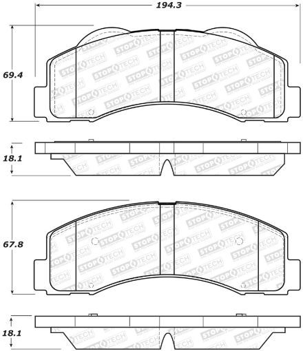 Picture of StopTech Performance 10 - 14 Ford F - 150 Front Brake Pads