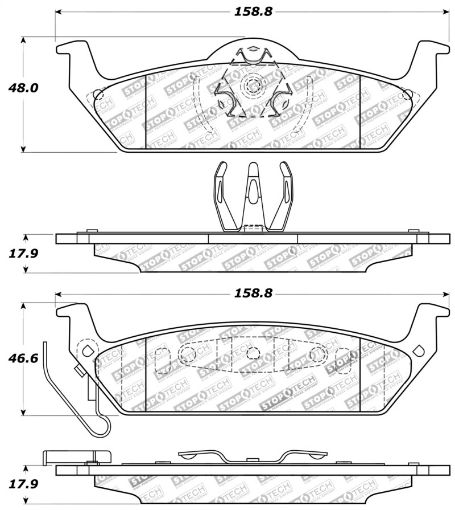 Picture of StopTech Performance 10 - 14 Ford F - 150 Rear Brake Pads