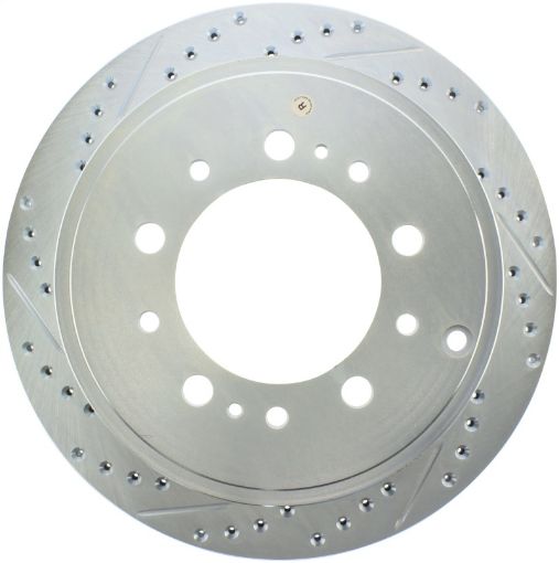 Picture of StopTech Select Sport 13 - 17 Toyota Land Cruiser Drilled Slotted Rear Passenger - Side Brake Rotor