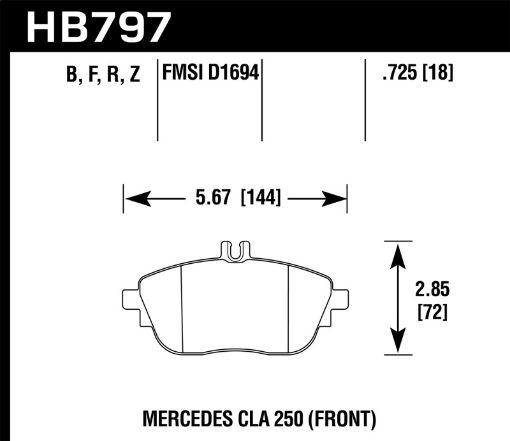 Picture of Hawk 17 Infiniti QX30 Performance Ceramic Street Front Brake Pads