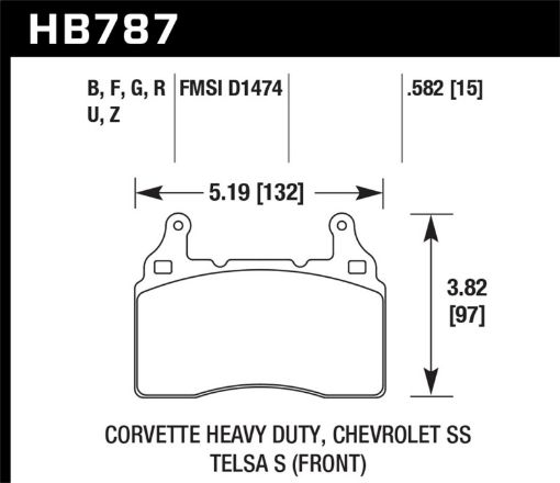 Picture of Hawk 15 - 17 Chevy Corvette Performance Ceramic Street Front Brake Pads