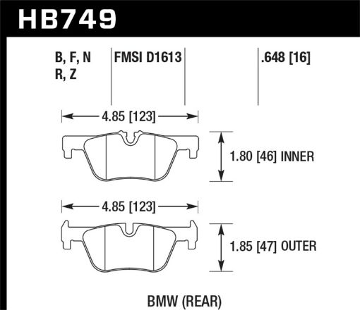 Picture of Hawk DTC - 80 13 - 16 BMW 328i Rear Brake Pads