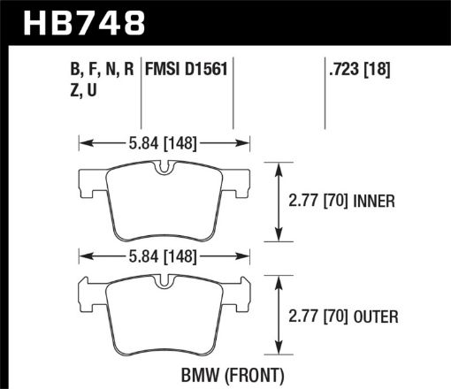 Picture of Hawk DTC - 80 13 - 16 BMW 328i Front Race Brake Pads