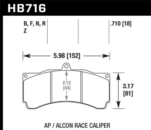 Picture of Hawk AP RacingAlcon Universal DTC - 70 Race Brake Pads