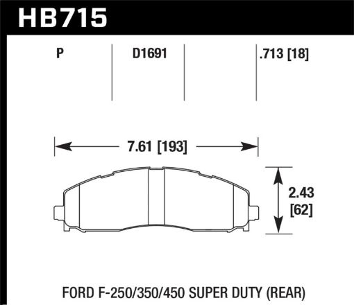 Picture of Hawk 15 - 17 Ford F - 250350 LTS Street Rear Brake Pads