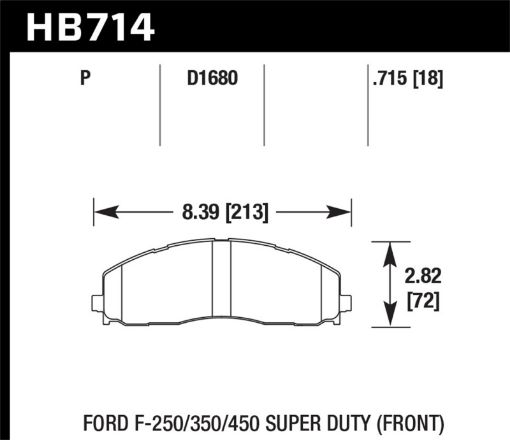 Picture of Hawk 15 - 17 Ford F - 250350 LTS Street Front Brake Pads