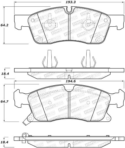 Picture of StopTech Performance 11 - 12 Dodge Durango Front Brake Pads