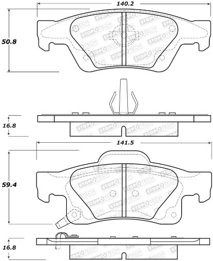 Picture of StopTech Performance 11 - 17 Dodge Durango Rear Brake Pads