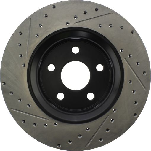 Picture of StopTech 11 - 12 Dodge Durango Sport Drilled Slotted Front Driver - Side Brake Rotor