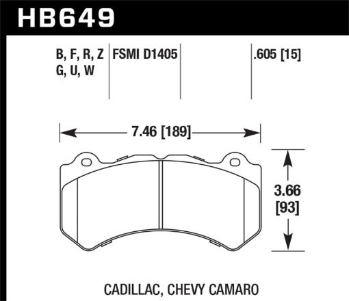 Picture of Hawk DTC - 80 09 - 15 Cadillac CTS - V Front Race Brake Pads