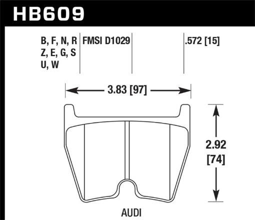 Picture of Hawk DTC - 80 08 - 15 Audi R8 Front Race Brake Pads