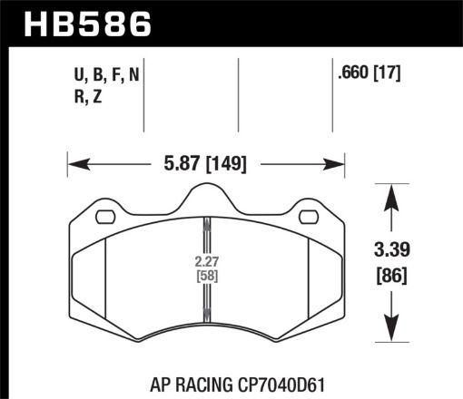 Picture of Hawk 2014 McClaren MP4 - 12C (Spider) DTC - 60 Rear Race Brake Pads