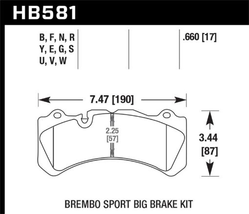 Picture of Hawk DTC - 80 Brembo 17mm Race Brake Pads