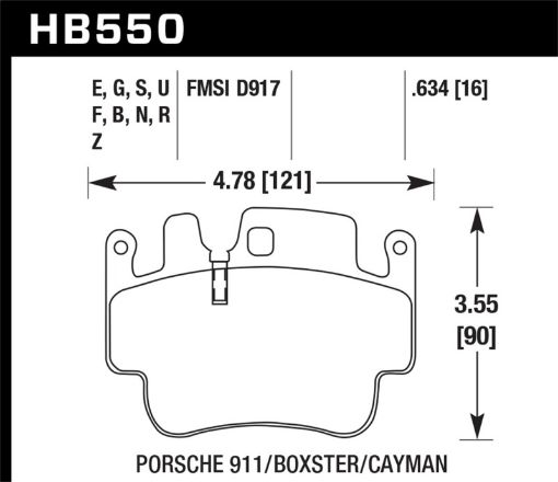 Picture of Hawk DTC - 80 01 - 05 Porsche 911 (996) Race Brake Pads