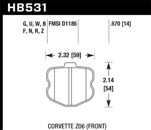 Picture of Hawk DTC - 80 06 - 13 Chevy Corvette Z06 Front Race Brake Pads