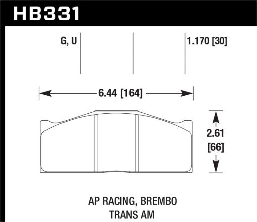 Picture of Hawk DTC - 80 AP RacingBrembo 30mm Race Brake Pads