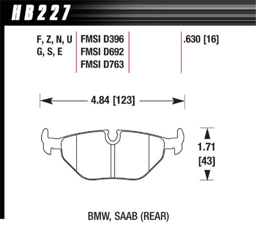 Picture of Hawk DTC - 80 97 - 02 BMW Z303 - 08 BMW Z4 Rear Race Brake Pads