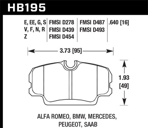 Picture of Hawk 87 - 91 BMW 325i DTC - 70 Front Race Brake Pads