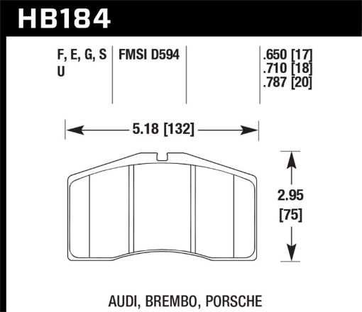 Picture of Hawk DTC - 80 91 - 98 Porsche 911 Turbo Front Race Brake Pads