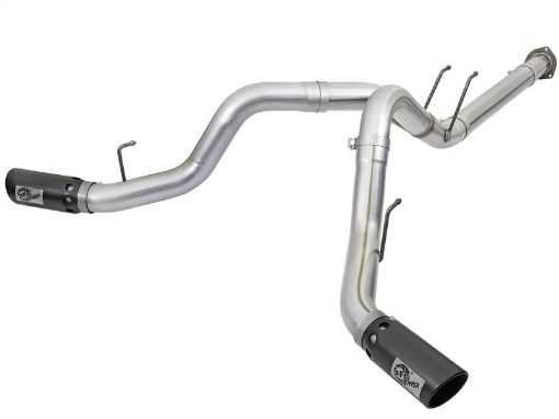 Picture of aFe ATLAS 4in DPF - Back Alum Steel Exhaust System wBlack Tip 2017 Ford Diesel Trucks V8 - 6.7L (td)