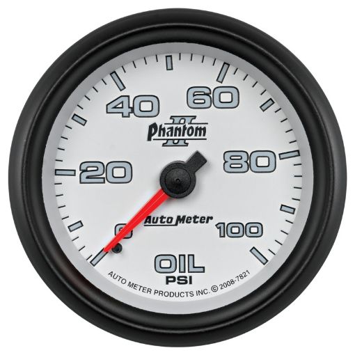 Picture of Autometer Phantom II 2 - 58in 100 PSI Mechanical Oil Pressure Gauge