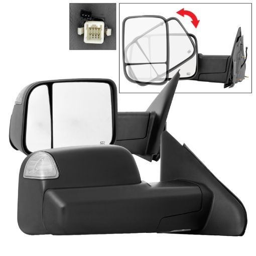 Picture of xTune Dodge Ram 02 - 09 G2 Manual Extendable Power Heated Mirror - MIR - DRAM02S - G2 - PW - SET