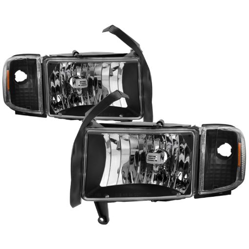 Picture of xTune Dodge Ram 1500 94 - 01 OEM Style Headlights w Corner Lamps - Black OEM HD - JH - DR94 - SET - BK