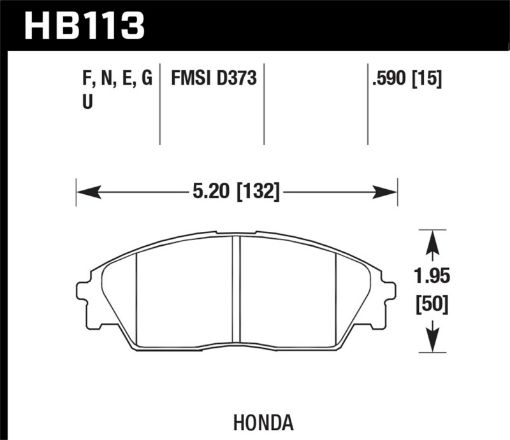 Picture of Hawk 88 - 91 Honda Civic RT 4WD DTC - 70 Front Race Brake Pads